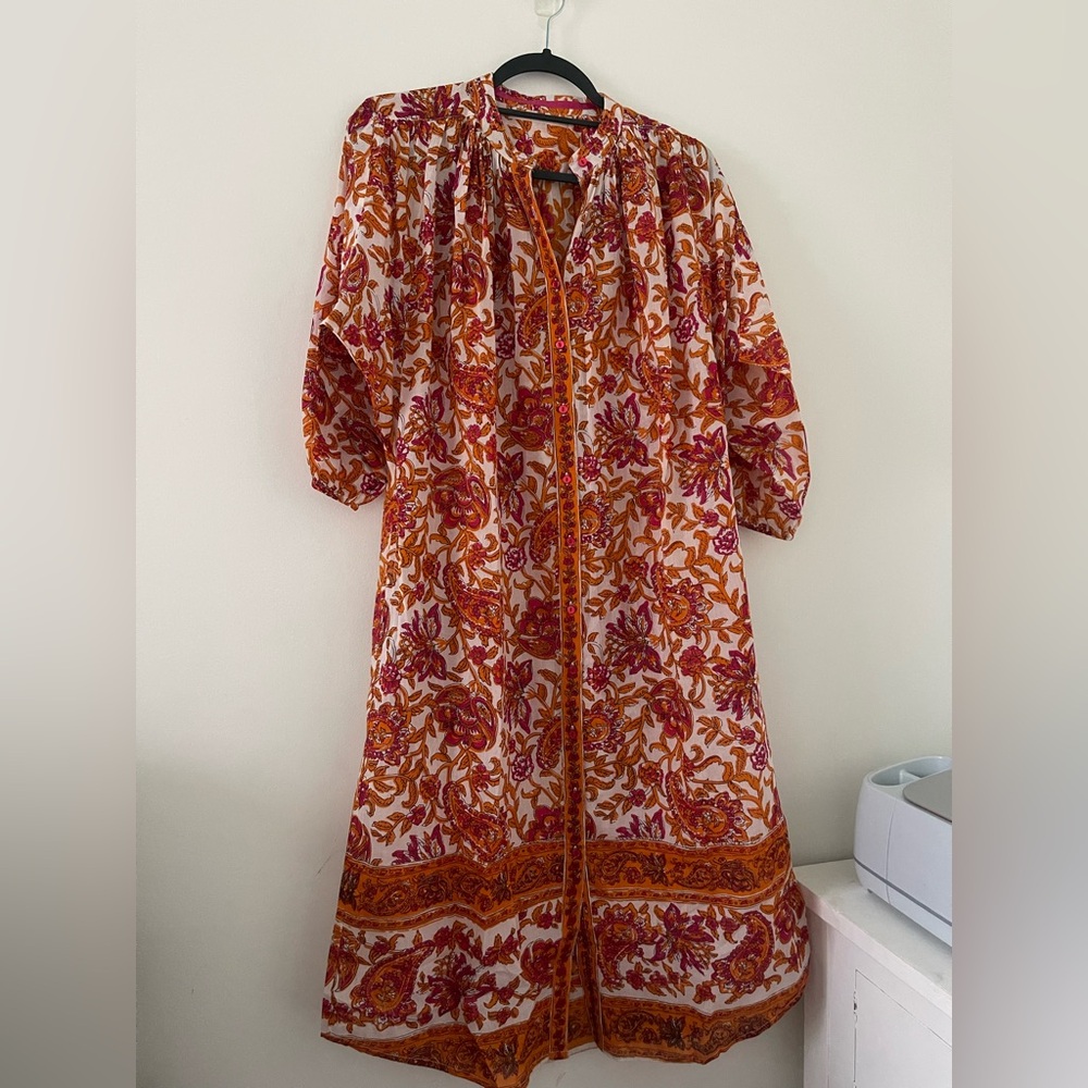 Lola Australia Dray Shirtdress Maxi Long Sleeve